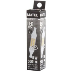 BOMBILLA LED LINEAL 78MM R7S 5 WATIOS 360  FRIA
