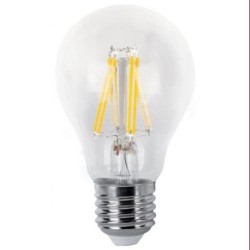 BOMBILLA LED FILAMENTO ESTANDAR CLARA E27 6W 600LM