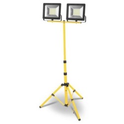 PROYECTOR LED 2X50W. LUZ FRIA. TRIPODE 5M. 29997