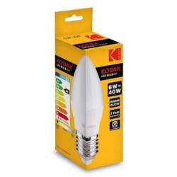 BOMBILLA LED VELA C37 E27 6W CALIDA KODAK