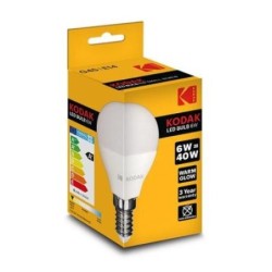 BOMBILLA LED ESFERICA G45 E14 6W CALIDA KODAK