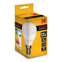 BOMBILLA LED ESFERICA G45 E14 6W DIA KODAK