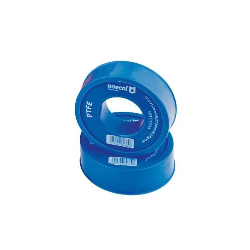 CINTA PTFE, ROLLO 12 M X 12 MM X 0,075MM. 0,28G/CM