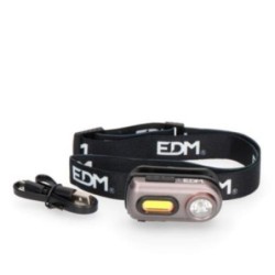 LINTERNA CABEZA LED 400LM RECARGABLE EDM 36416
