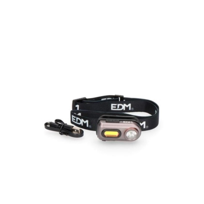 LINTERNA CABEZA LED 400LM RECARGABLE EDM 36416