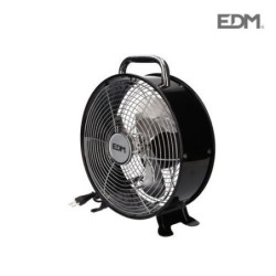 VENTILADOR SOBREMESA VINTAGE 30W 20CM NEGRO 33927