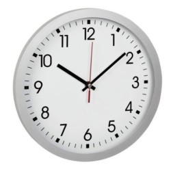 RELOJ PARED PLATA 300 MM. 60.3035.02