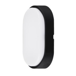 APLIQUE LED OVALADO NGO./BCO.700LM 10W 4000K IP54