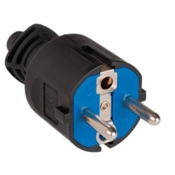 CLAVIJA 2P+T 16A 250V CAUCHO NEGRO 706C