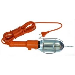 LAMPARA PORTATIL DE REJILLA METALICO 60W.10M.