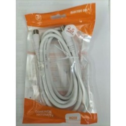 CONEXION ANTENA TV-SAT CABLE RG59 2.5M.