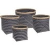 SET 4 CESTAS BAMBU NEGRO/BLANCO HZ1002910