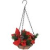 CESTA COLGANTE FLORES NAVIDAD 20X20X22CM 317991000