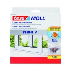 CEPILLO AUTO-ADHESIVO GRIS PERFIL V 5M. GRIS 5365