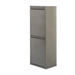 ARMARIO METAL RECICLAJE 2 CUBETAS GRIS X530.05/MG