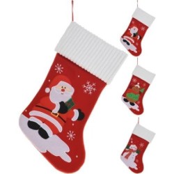CALCETIN CON COLGADOR MOTIVOS NAVIDEÑOS  AAF201100