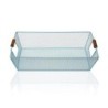 CESTA AZUL METAL 35X25X8CM.   15619960