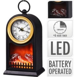 FAROL CHIMENEA HOGAR C/ RELOJ NEG.26CM ADA100330