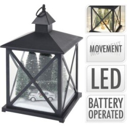FAROL CON ESCENA INTERIOR LUZ Y MOVIMIENTO 38CM