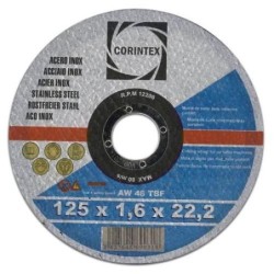 DISCO CORTE INOXIDABLE 125X1 6X22