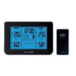 ESTACION METEOROLOGICA NEGRA RETROILUM +SENSOR EXT
