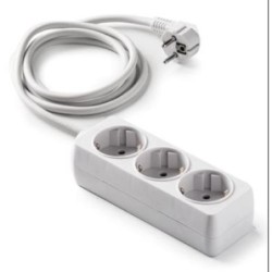 BASE 3 TOMAS/TOMA TIERRA CABLE 1.5 M. 9/503
