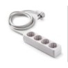 BASE 4 TOMAS/TOMA TIERRA CABLE 1.5 M. 9/504