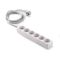 BASE 6 TOMAS/TOMA TIERRA CABLE 1.5 M. 9/506