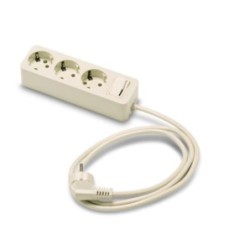 BASE 3 TOMAS/TT. C/INTERRUPTOR CABLE 1.5 M. 2623