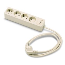 BASE 4 TOMAS/TT. C/INTERRUPTOR CABLE 1.5 M. 2628