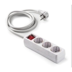 BASE 3 TOMAS/TT. CON INTERRUPTOR CABLE 3 M. 9/803