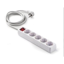BASE 5 TOMAS/TT. CON INTERRUPTOR CABLE 3 M. 9/805