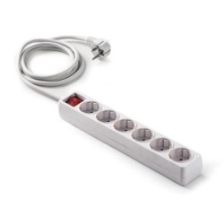 BASE 6 TOMAS/TT. CON INTERRUPTOR CABLE 3 M. 9/806