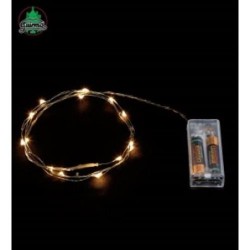 HILO 2 M. 20 LED BLANCO CALIDO PILAS 22055