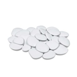 PIEDRAS DECORATIVAS PLASTICO (24UDS)  BLANCAS