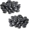 PIEDRAS DECORATIVAS PLASTICO (24UDS)  NEGRAS