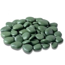 PIEDRAS DECORATIVAS PLASTICO (24UDS)  VERDES