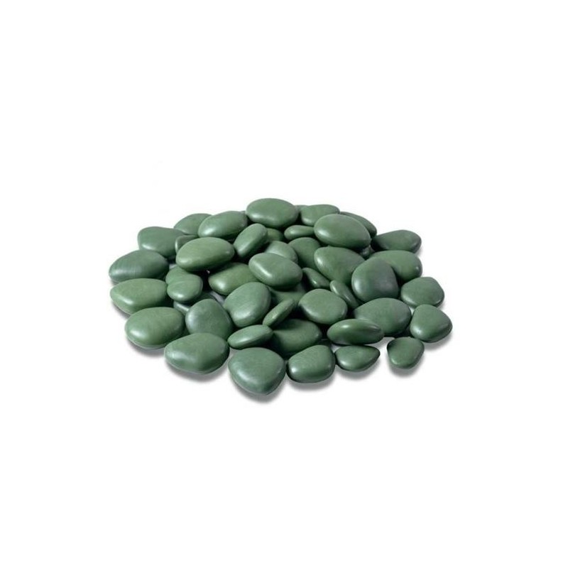 PIEDRAS DECORATIVAS PLASTICO (24UDS)  VERDES