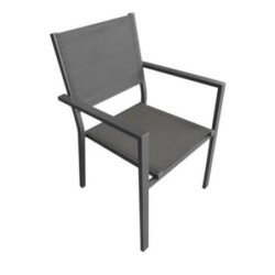 SILLA CON REPOSABRAZOS ALUMINIO GRIS OSCURO 804338