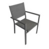 SILLA CON REPOSABRAZOS ALUMINIO GRIS OSCURO 804338
