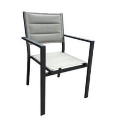 SILLA CON REPOSABRAZOS ALUMINIO GRIS CLARO  804196