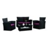 SET MALLORCA(1 SOFA 2 SILLAS 1 MESA CENTRO) NEGRO