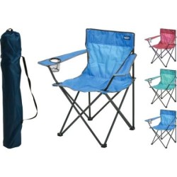 SILLA CAMPING PLEGABLE METAL COLORES SURTIDOS