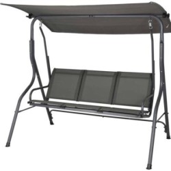 SILLON BALANCIN 3 PLAZAS GRIS OSCURO X80000050