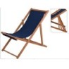 SILLON TUMBONA PLEGABLE MADERA TEXTIL AZUL OSCURO