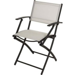 SILLA PLEGABLE ACERO Y TEXTILENE BLANCO X60000180