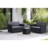 SET MARIE LOUNGE NEGRO SILLON, SOFA + MESA 259829