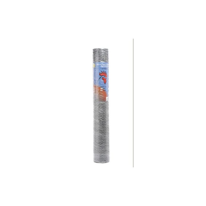 ROLLO TRIPLE TORSION GALVANIZADA N13 25X1M