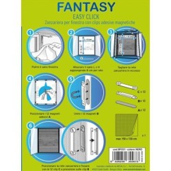 MOSQUITERA VENTANA 150X130 C/ CLIPS ADHESIV MAGNET