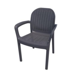SILLON ELEGANTE RATAN ANTRACITA 8298-06